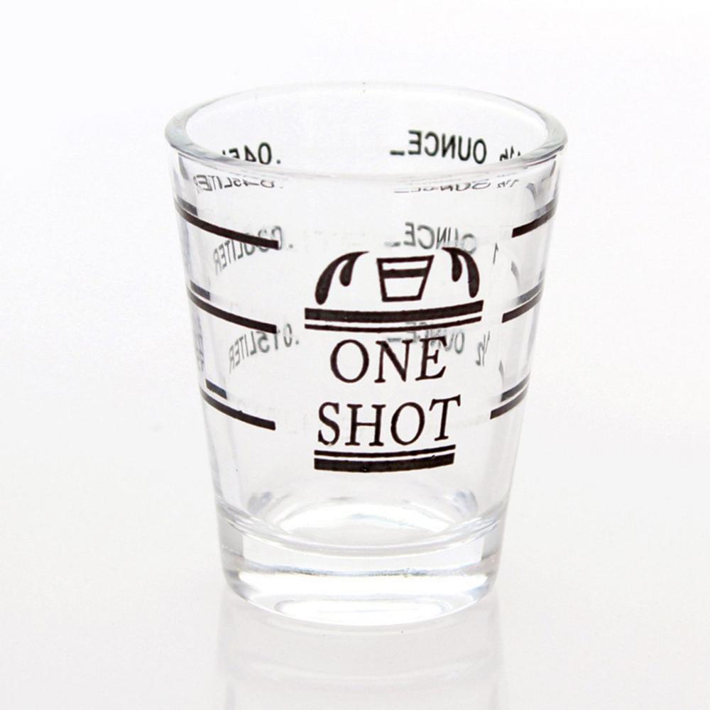 Espresso Shot Glass - Accessori per Bar con Scala Graduata,